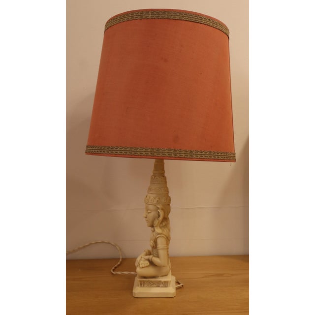 Lamp with Young Buddha Sculpture in Oxiolite attributed to Santini, 1960s For Sale - Image 4 of 18
