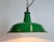Industrial Green Enamel Factory Pendant Lamp from Revo, 1950s For Sale - Image 9 of 18