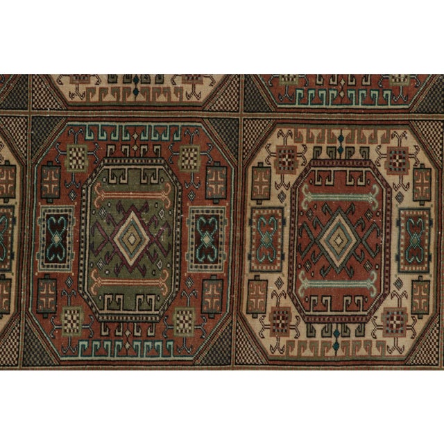 1960s 1960s Vintage Oushak Rug With Tribal Geometric Pattern For Sale - Image 5 of 7