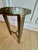 Vintage Caracole Modern "Contour" Sculptural Textured Metal & Tinted Glass Side / Drinks Table - Neiman Marcus For Sale - Image 9 of 12