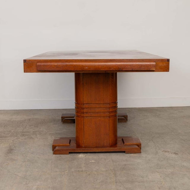 1940s 1940s French Carved Wood Dining Table Attributed to Charles Dudouyt For Sale - Image 5 of 18