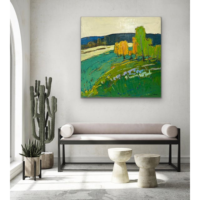 Impressionistic Landscape Original Oil Painting For Sale - Image 4 of 12