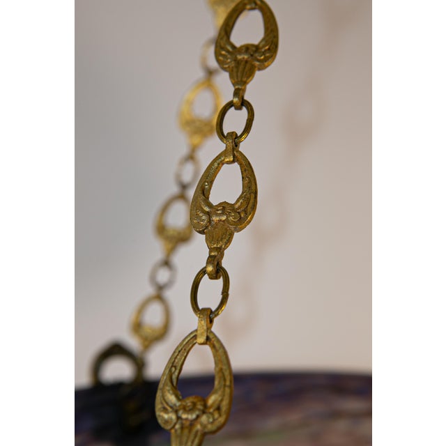 Art Deco Ceiling Lamp with Large Glass Bowl by Muller Frères for Muller Frères Luneville, France, 1930s For Sale - Image 6 of 11