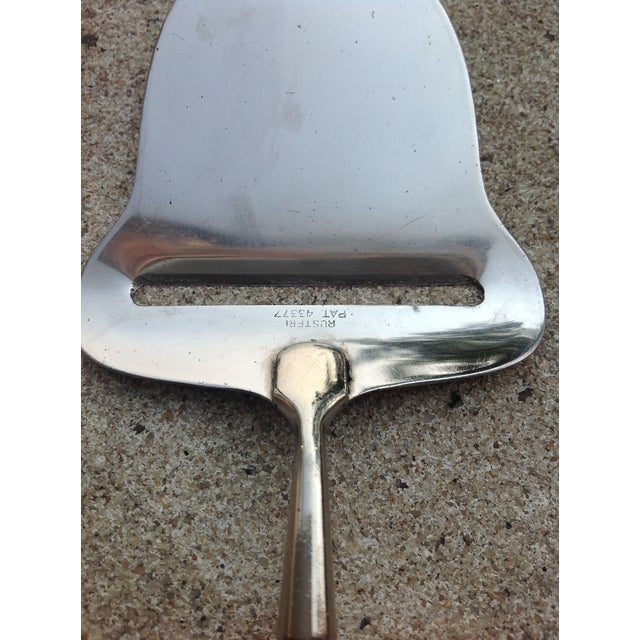 Georg Jensen Mid 20th Century Georg Jensen Cheese Plane Slicer Sterling Handle Ss Blade Acorn Pattern For Sale - Image 4 of 13