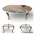 1970s 1970s Chapman Manufacturing Brass and Glass Coffee Table and Side Tables Set - 3 Pieces For Sale - Image 5 of 6