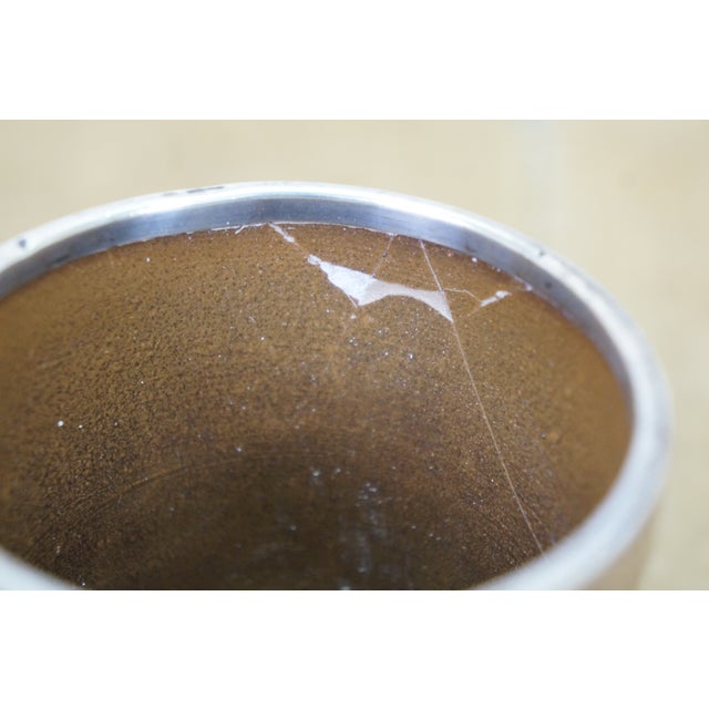 Antique Doulton Lambeth Sterling Silver Silicone Copper Beaker Shot Glass 4" For Sale - Image 10 of 11