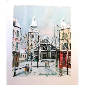 L'Eglise Saint Pierre de Montmartre - Pochoir 1950