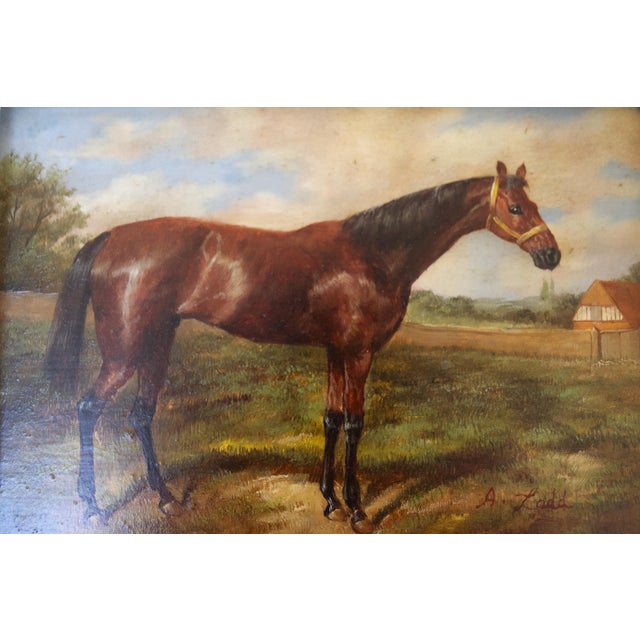 A. Ladd, Bay Horse, 20th Century, Oil on Board, Framed For Sale - Image 11 of 17