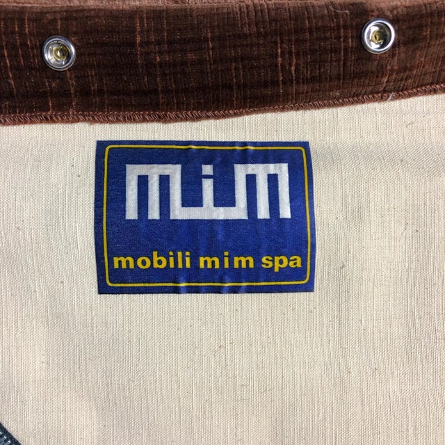 1950s Brown Velvet Fiberglass Armchair by Luigi Pellegrin for Mim Roma, Italy, 1950s For Sale - Image 5 of 12