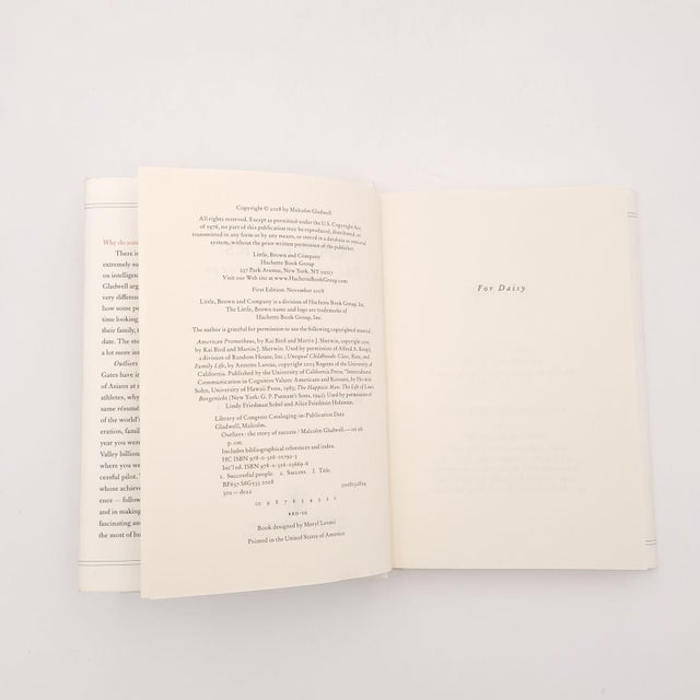 English Malcolm Gladwell, "Outliers", First Edition 2008 For Sale - Image 3 of 5