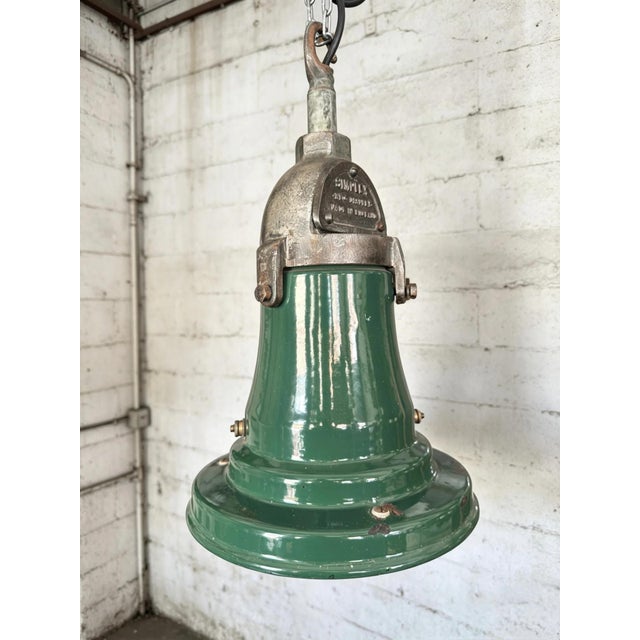 1940s Large Vintage Industrial Factory Light by Simplex, 1940s For Sale - Image 5 of 11