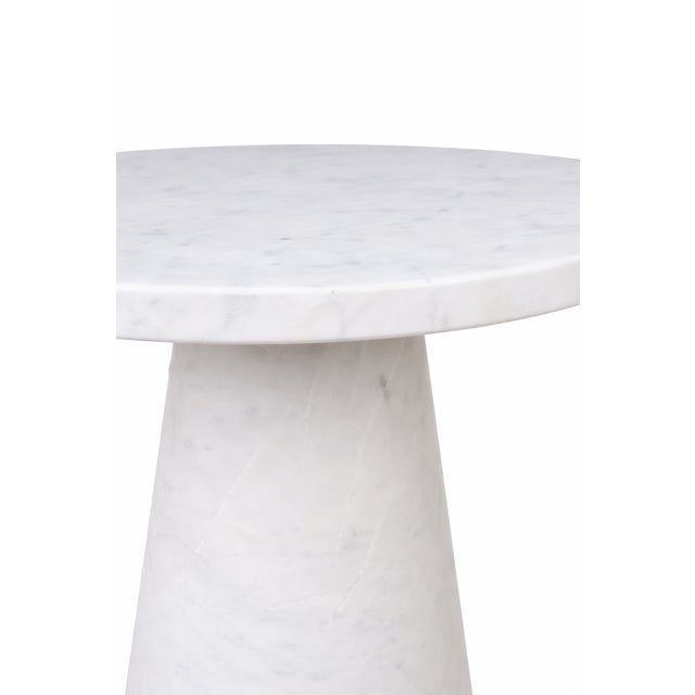 Sculptural Marble Pedestal Table in the Style of 1970 Angelo Mangiarotti For Sale In Los Angeles - Image 6 of 10