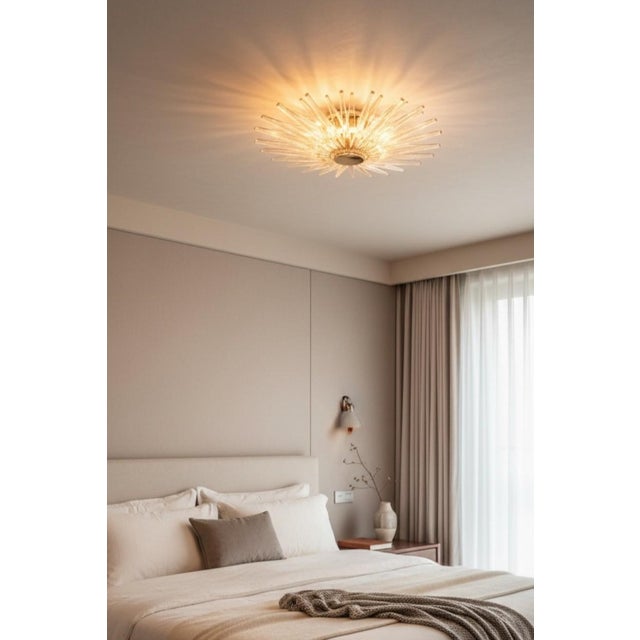 Transparent Quincy Flush Mount Light Fixture 17.5” Diam by Chapman Myers for Visual Comfort For Sale - Image 8 of 8