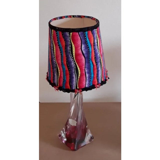 Vintage Belgian Table Lamp with a Rotated Foot, 1970s For Sale - Image 3 of 7