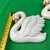 1970s Pair of Small Vintage Ceramic Swan Figurine Wall Hangings For Sale - Image 5 of 10