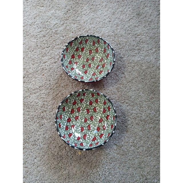 Gorgeous Pair of Marked Nakkas Ceramics From Turkey Serving Bowls For Sale In Dallas - Image 6 of 7