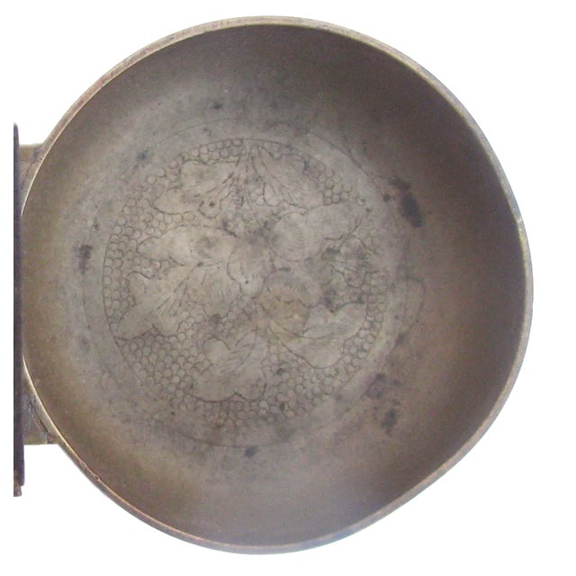 Vintage Brass Match Strike / Ashtray & Matchbox For Sale - Image 4 of 5