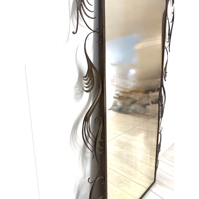 Large Italian Wall Mirror, 1970s For Sale - Image 4 of 7