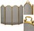 Vintage Brass And Mesh 4 Panel Folding Fireplace Screen With Handles in the French Neoclassical style with Hollywood...