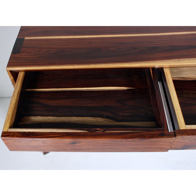 Modern Parsons Style Cocobolo Desk, Handcrafted, 1980s For Sale - Image 9 of 17