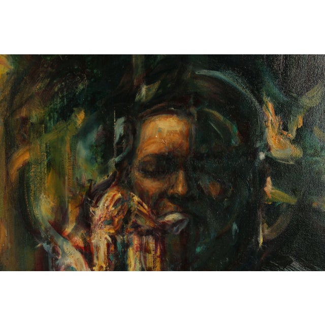 Stuart Yankell "Devotion" "The Architect of Time" Large Framed Oil Painting For Sale - Image 10 of 13