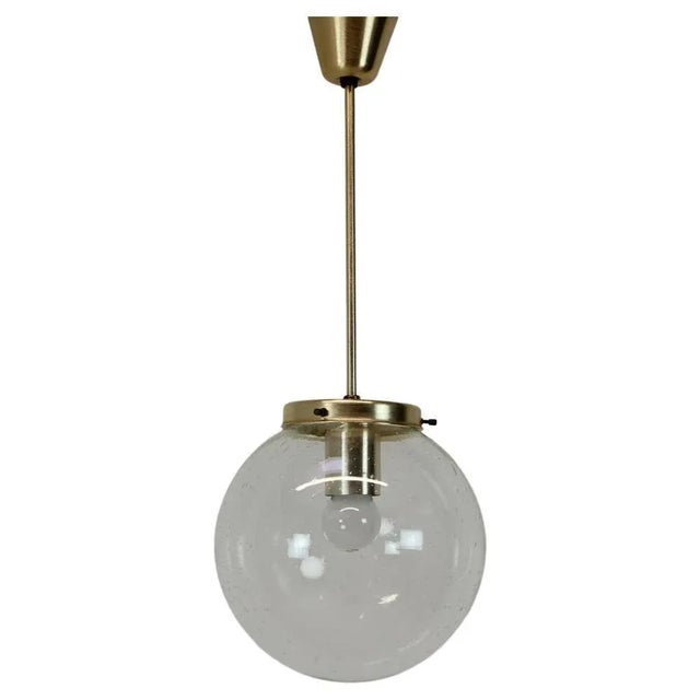 Metal Mid-Century Glass Pendant from Kamenicky Senov, 1970s For Sale - Image 7 of 7