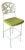 Vintage Neoclassic / Hollywood Regency Style Cast Iron Thinline Bar Chair For Sale