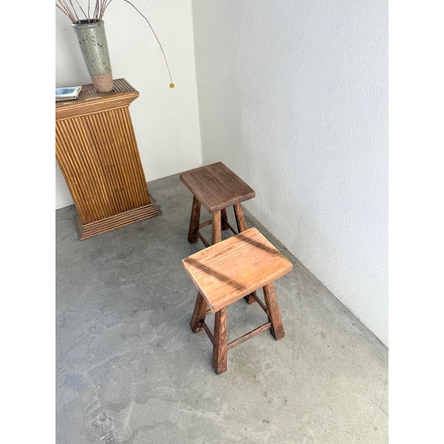 Vintage Oak Stools, 1960s, Set of 2 For Sale - Image 6 of 18