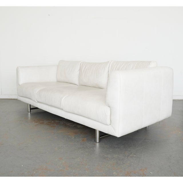 2010s Bernhardt Grayson Leather Sofa For Sale - Image 5 of 15