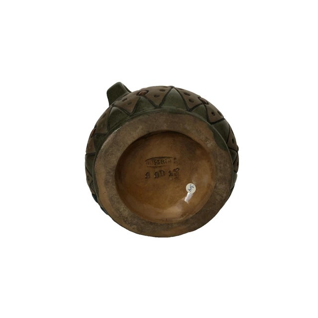 Amphora Turn Teplitz Austria Art Nouveau Pottery 3.23" Cachepot Ca: 1900-1919 For Sale - Image 9 of 10