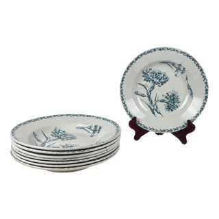 Antique Soup Plates from KG Lunéville, 1890s, Set of 8 For Sale