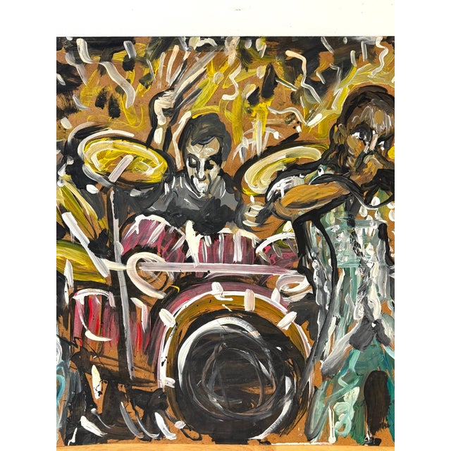 Band of Saints -Haloed Musicians- by Purvis Young (American, 1943–2010) For Sale - Image 11 of 16