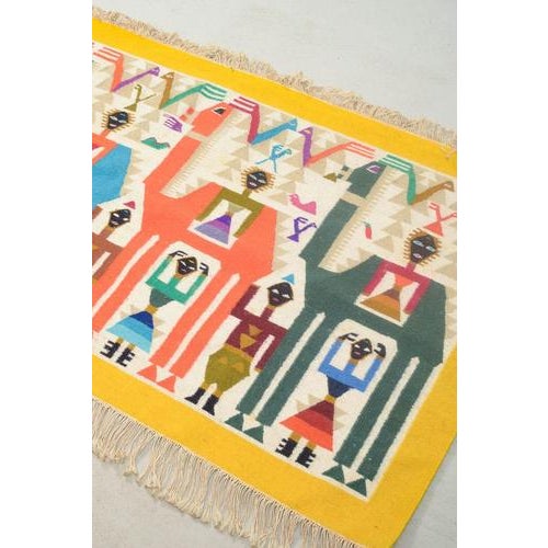 Swedish Röllakan Wall Rug in Wool with Figurative Design, 1970s For Sale - Image 3 of 5