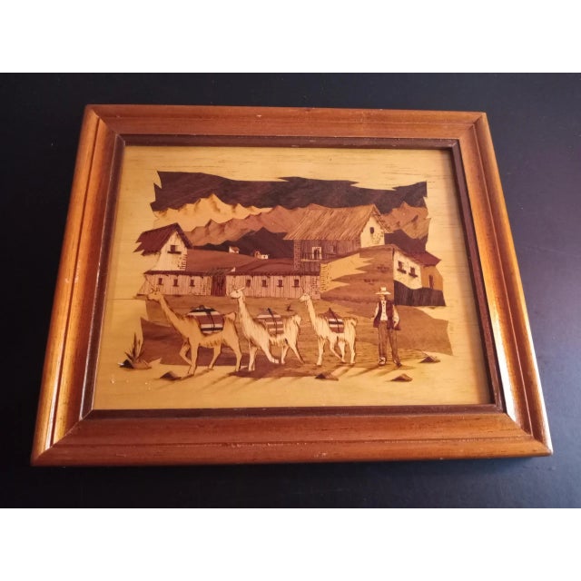 1970s Marketry Handmade Wall Art For Sale In Dallas - Image 6 of 6