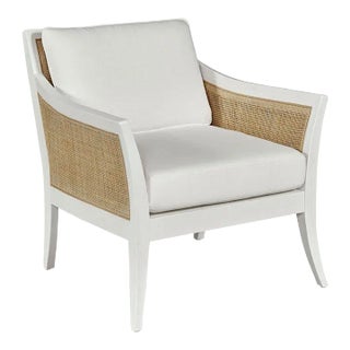 Woodbridge Furniture Kiawah Lounge Chair in Alabaster Finish For Sale