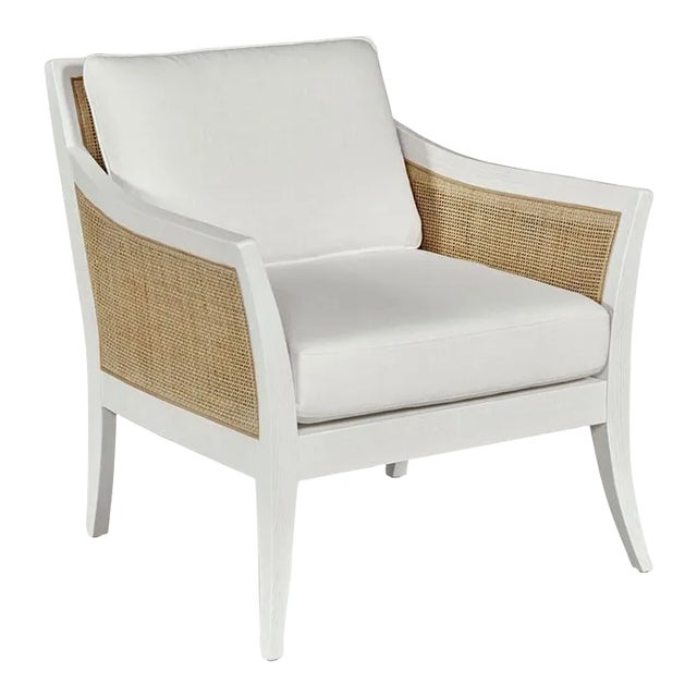 Woodbridge Furniture Kiawah Lounge Chair in Alabaster Finish For Sale