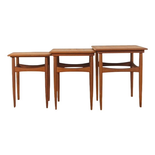 Nesting Tables, Denmark, 1960s, Set of 3 For Sale