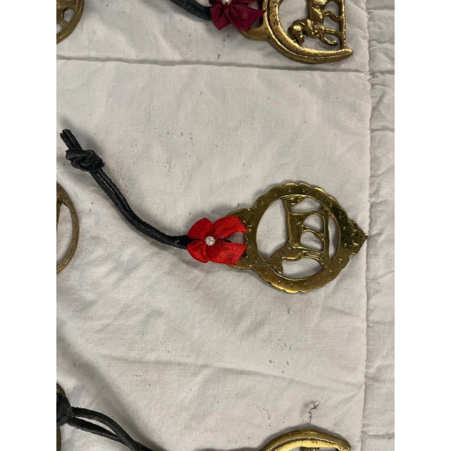 Mid 20th Century Horse Brass Christmas Ornaments - Set of 12 For Sale - Image 9 of 12