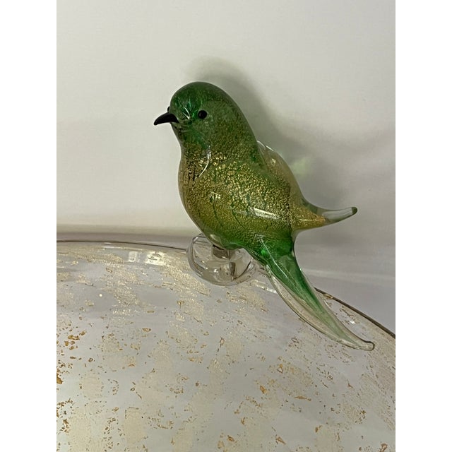 Large Murano Glass Bird Bath W/ Multicolored Birds Chairish