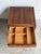 1960s Rosewood Sewing Table Side End Nightstand With Drawer and Rolling Wheels Denmark 1960s For Sale - Image 5 of 9