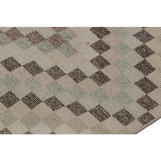 1960s Vintage Zeki Müren Runner Rug, With Geometric Patterns, From Rug & Kilim For Sale - Image 5 of 7