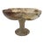 Vintage Carved Scalloped Onyx Pedestal Bowl For Sale