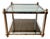 1970s Maison Jansen Style Square, Glass Top Mid Century Square Side Table For Sale