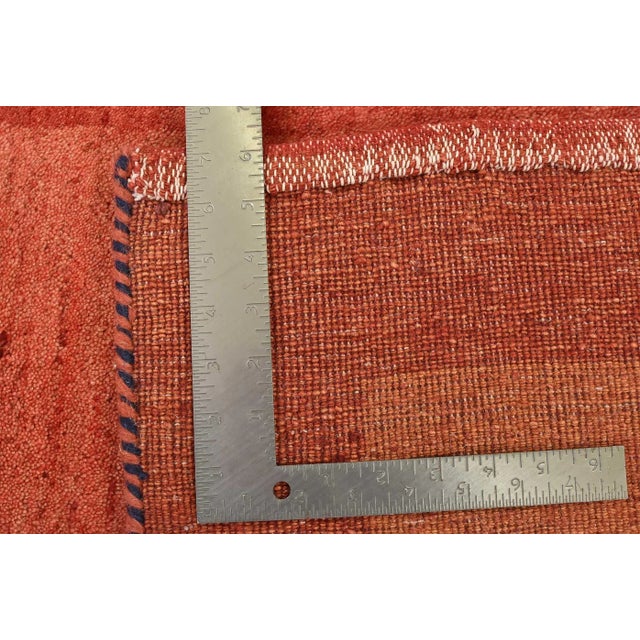 Gabbeh Rug 2’10” X 4’11” Red Wool Contemporary Hand-Knotted Carpet For Sale - Image 12 of 12