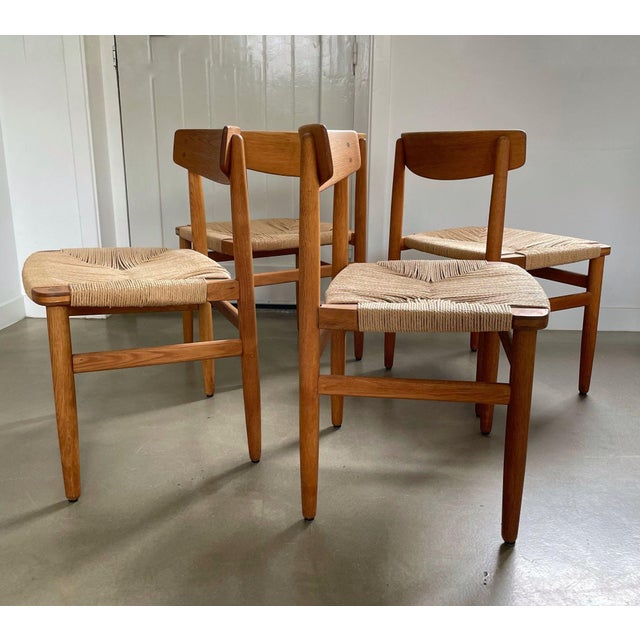 Børge Mogensen Vintage Dining Chairs by Børge Mogensen for Karl Andersson & Sons, 1950s, Set of 4 For Sale - Image 4 of 16