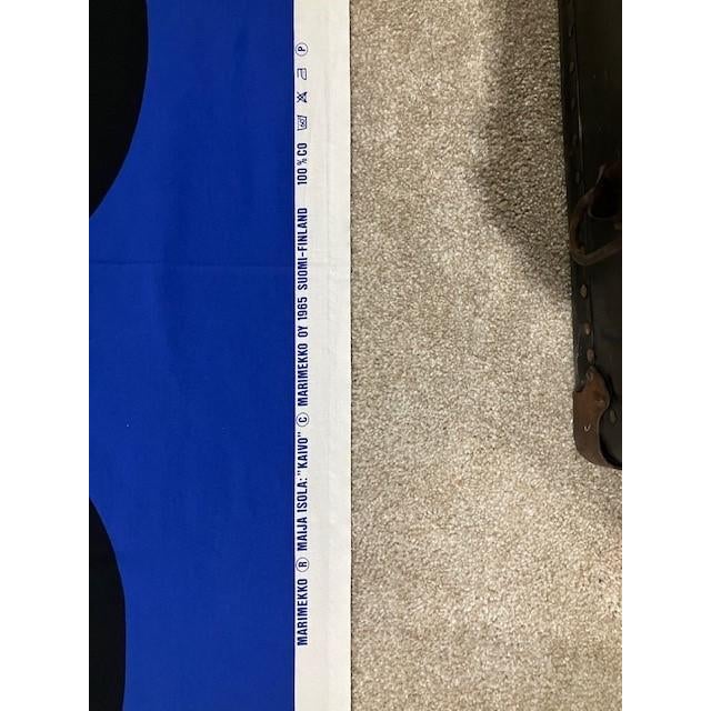 1960s Marimekko Kaivo Blue Fabric For Sale - Image 5 of 9