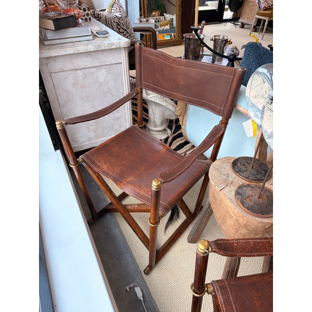 Mid-Century Modern Vintage Safari Style Chairs For Sale - Image 3 of 6
