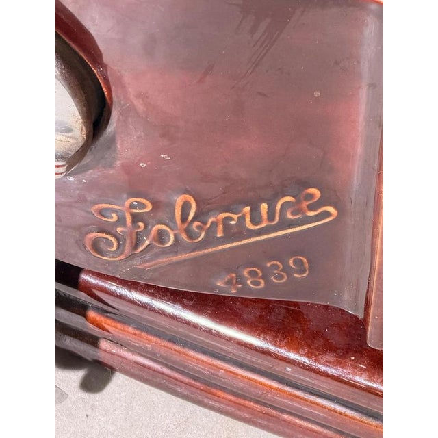 Metal Art Deco Enamel and Chrome 4839 Stove Cooker from Fobrux For Sale - Image 7 of 9