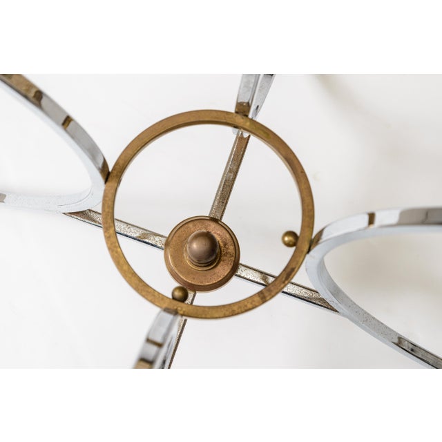 Chrome Chrome Round Accent Table in the Manner of Maison Jansen For Sale - Image 8 of 8