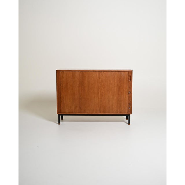 Vintage Scandinavian Oak Sideboard with Roller Shutter, 1960s For Sale - Image 10 of 10
